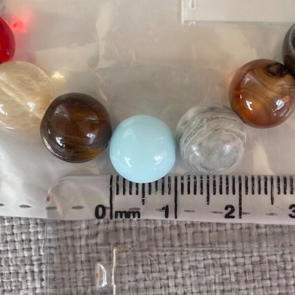 Multicolor Natural Stone Gemstone Bead Bracelet Elastic Stretch Jewelry - Picture 5 of 7